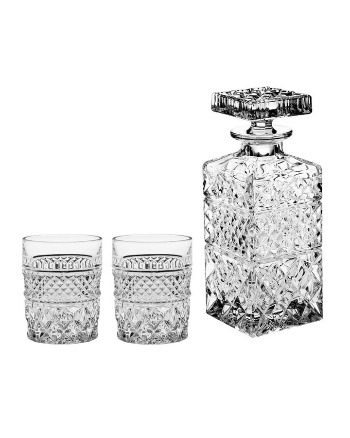 Bohemia Crystal Madison Decanter Set 3 Piece Set