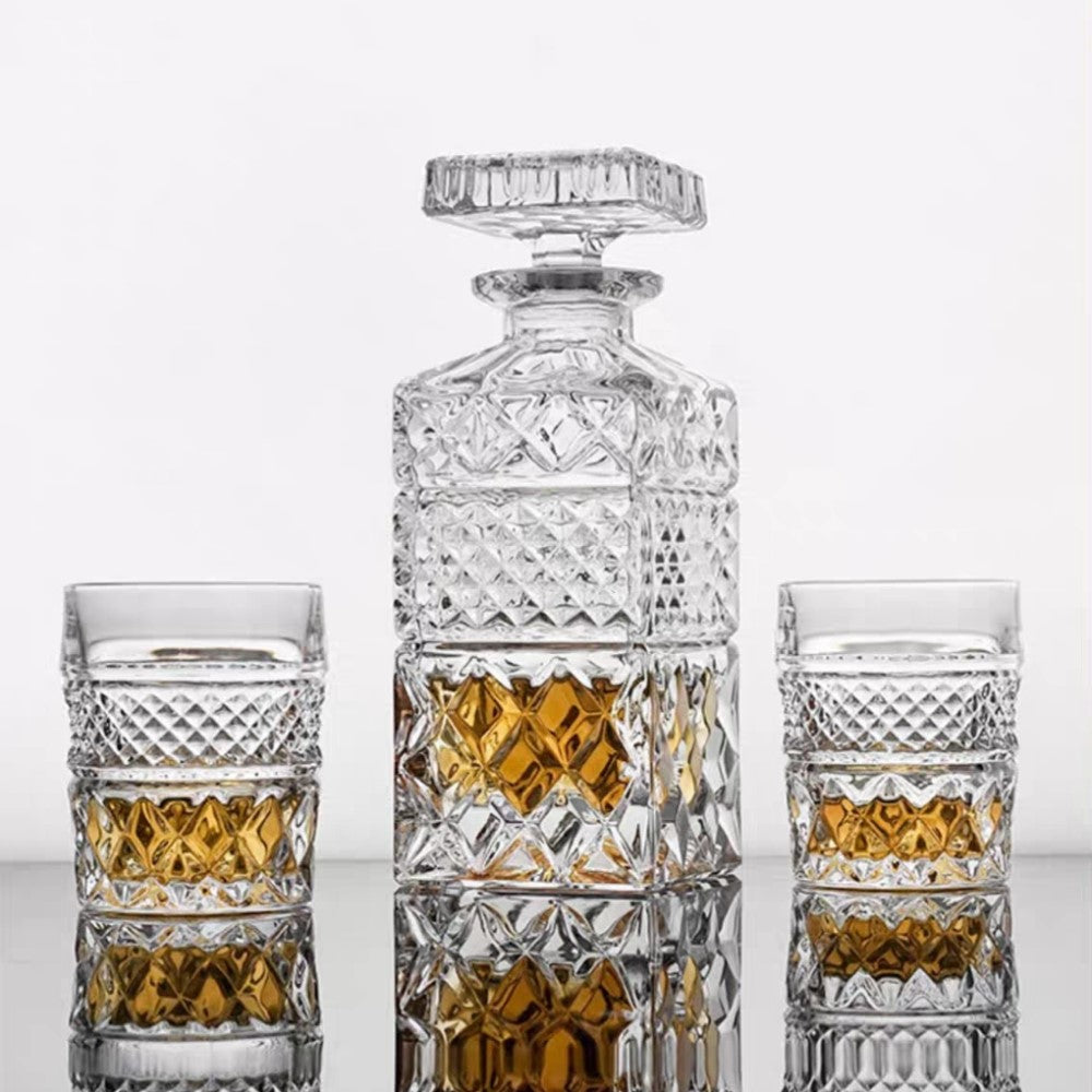 Bohemia Crystal Madison Decanter Set 3 Piece Set
