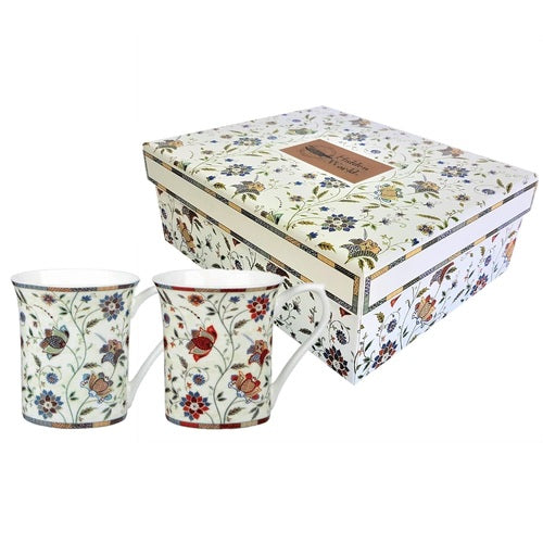 Queens Indian Silk Mug Box Set