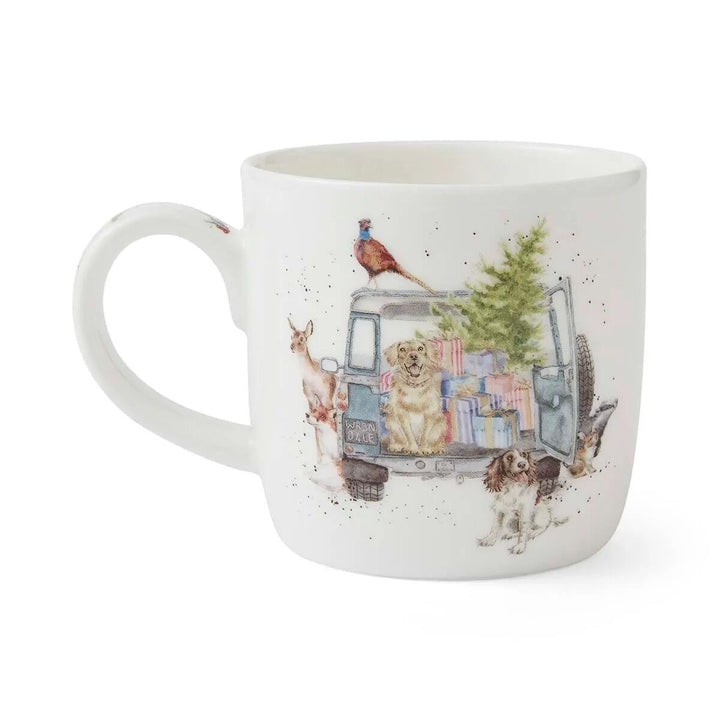 Wrendale Driving Home For Christmas Mug