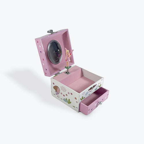 Small Rectangle Musical Jewellery Box With Fairies & Treehouse