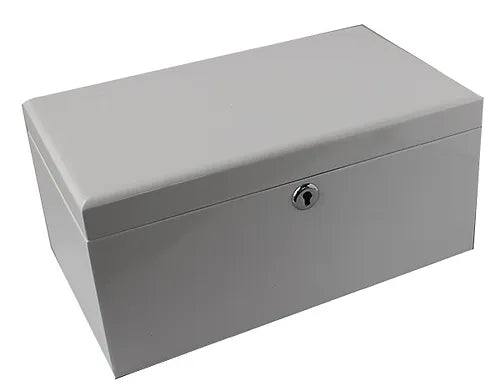 Rectangle White Gloss Timber Jewellery Box