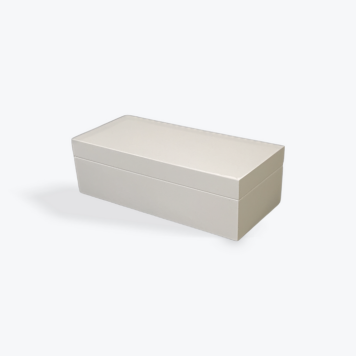 White Timber Rectangle Jewellery Box