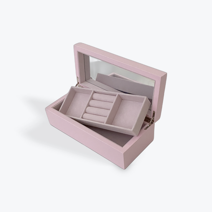White Timber Rectangle Jewellery Box