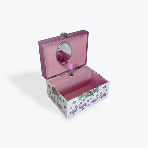 Small Rectangle Flamingo Musical Jewellery Box