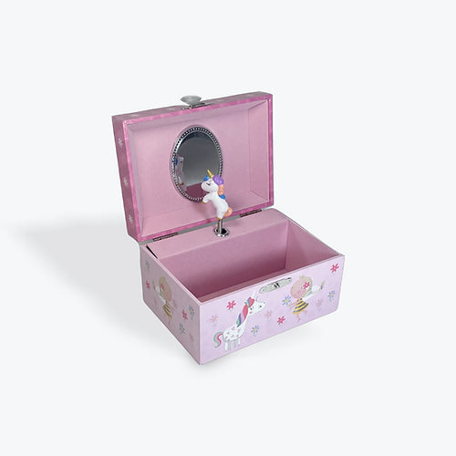 SMALL RECTANGLE UNICORN MUSICAL JEWELLERY BOX