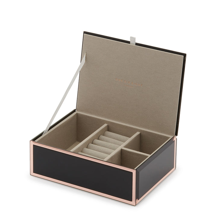 Sara Black Medium Jewellery Box