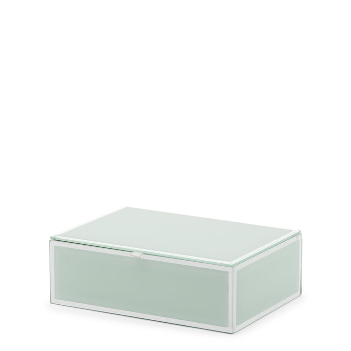 "Sara" Mint Glass Jewellery Box