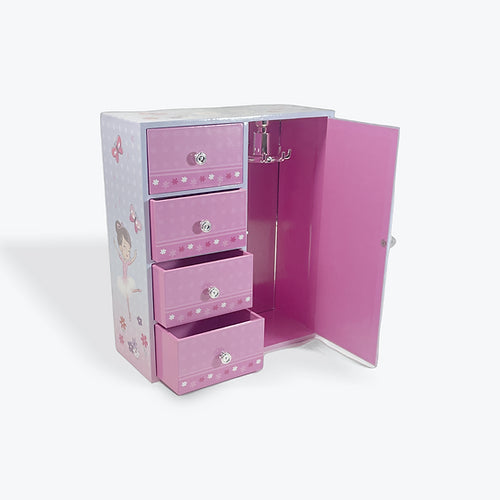 Tall Ballerina & Bunny Jewellery Box