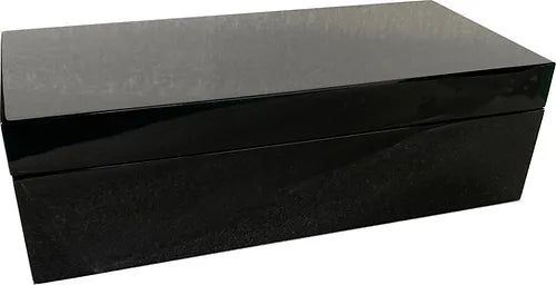 Black Rectange Small Timber Jewellery Box W Mirror & Shelf