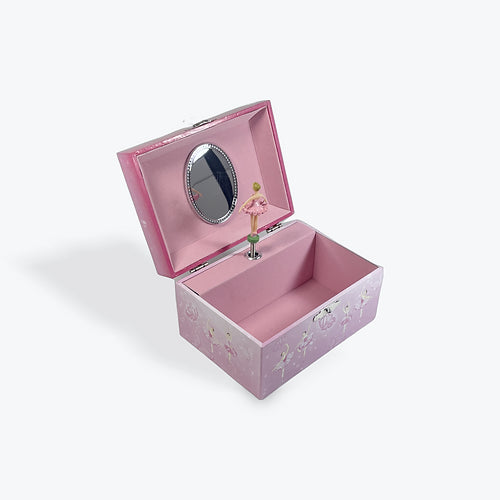 Small Rectangle Ballerina & Butterflies Musical Jewellery Box