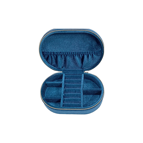 "Cora" Blue Travel Jewellery Case