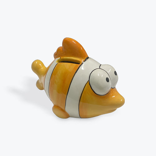 Orange & White Uma The Fish Money Box