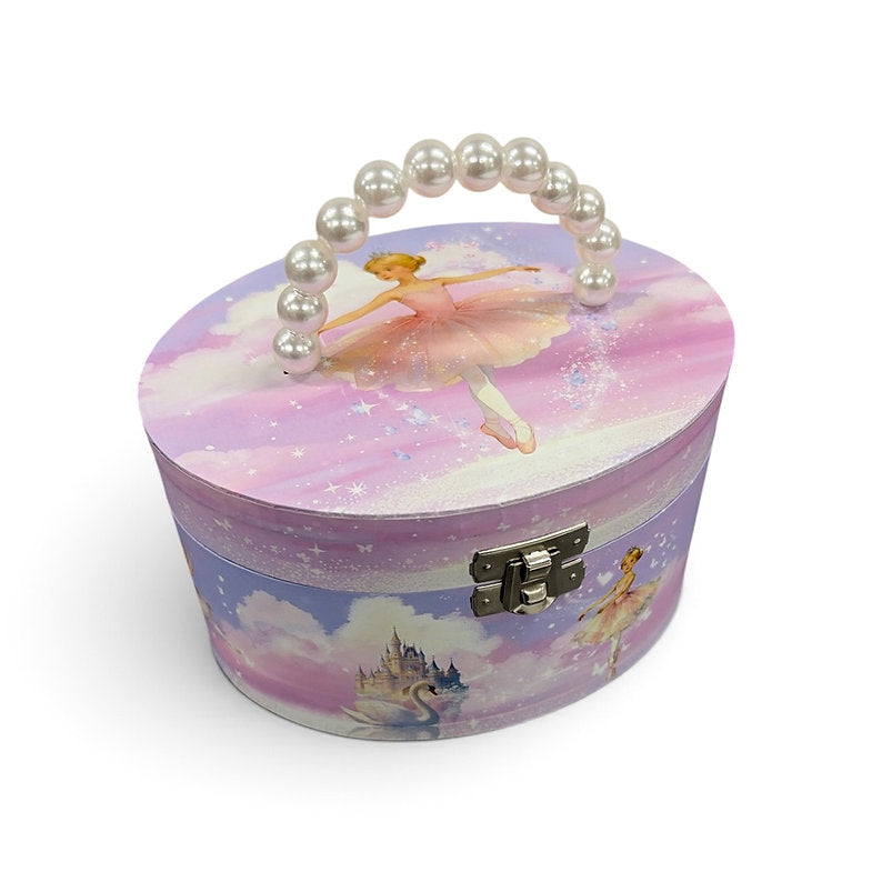 Musical Oval Ballerina Jewellery Box