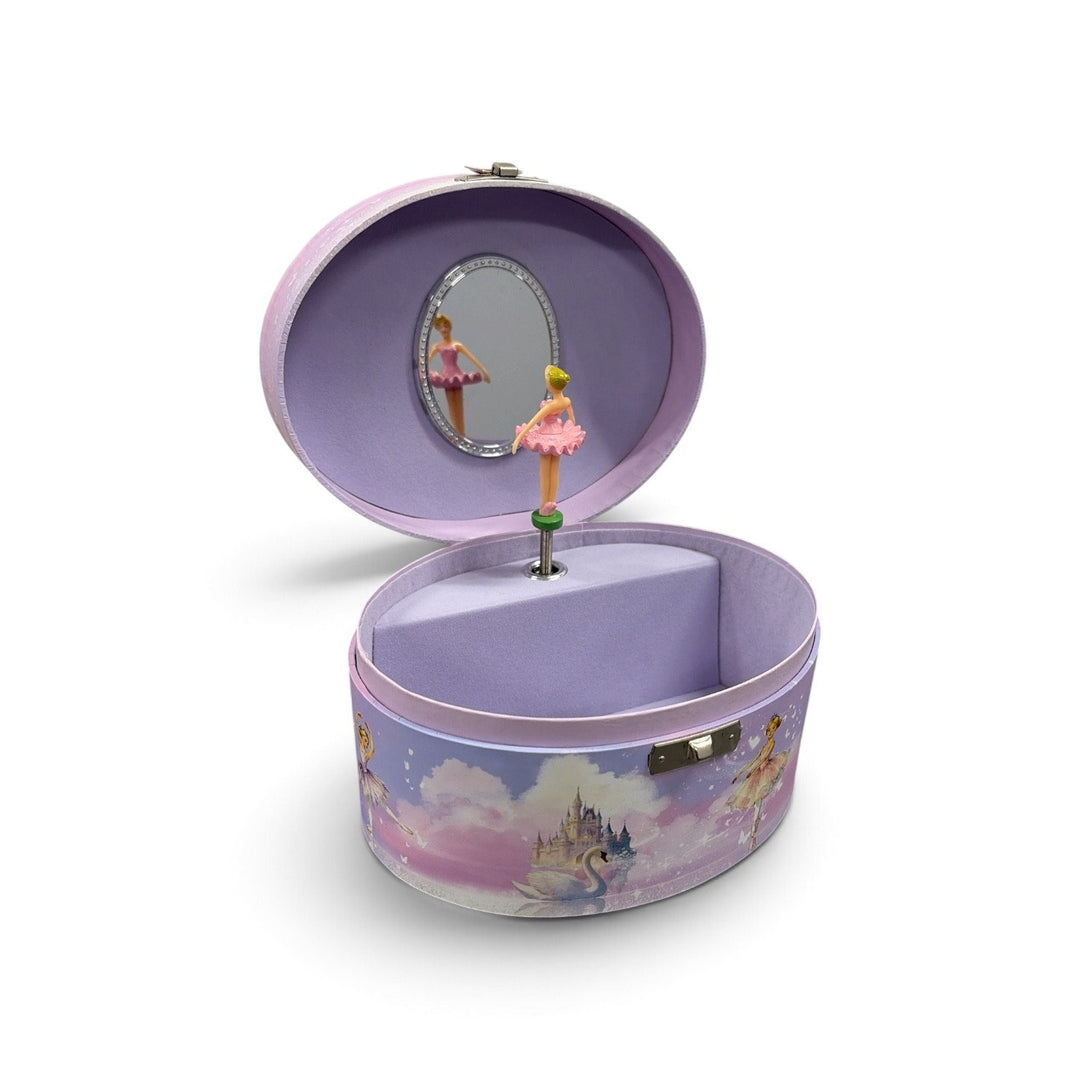 Musical Oval Ballerina Jewellery Box
