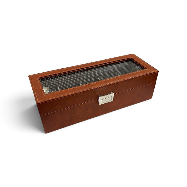 Tan Leatherette Watch Case