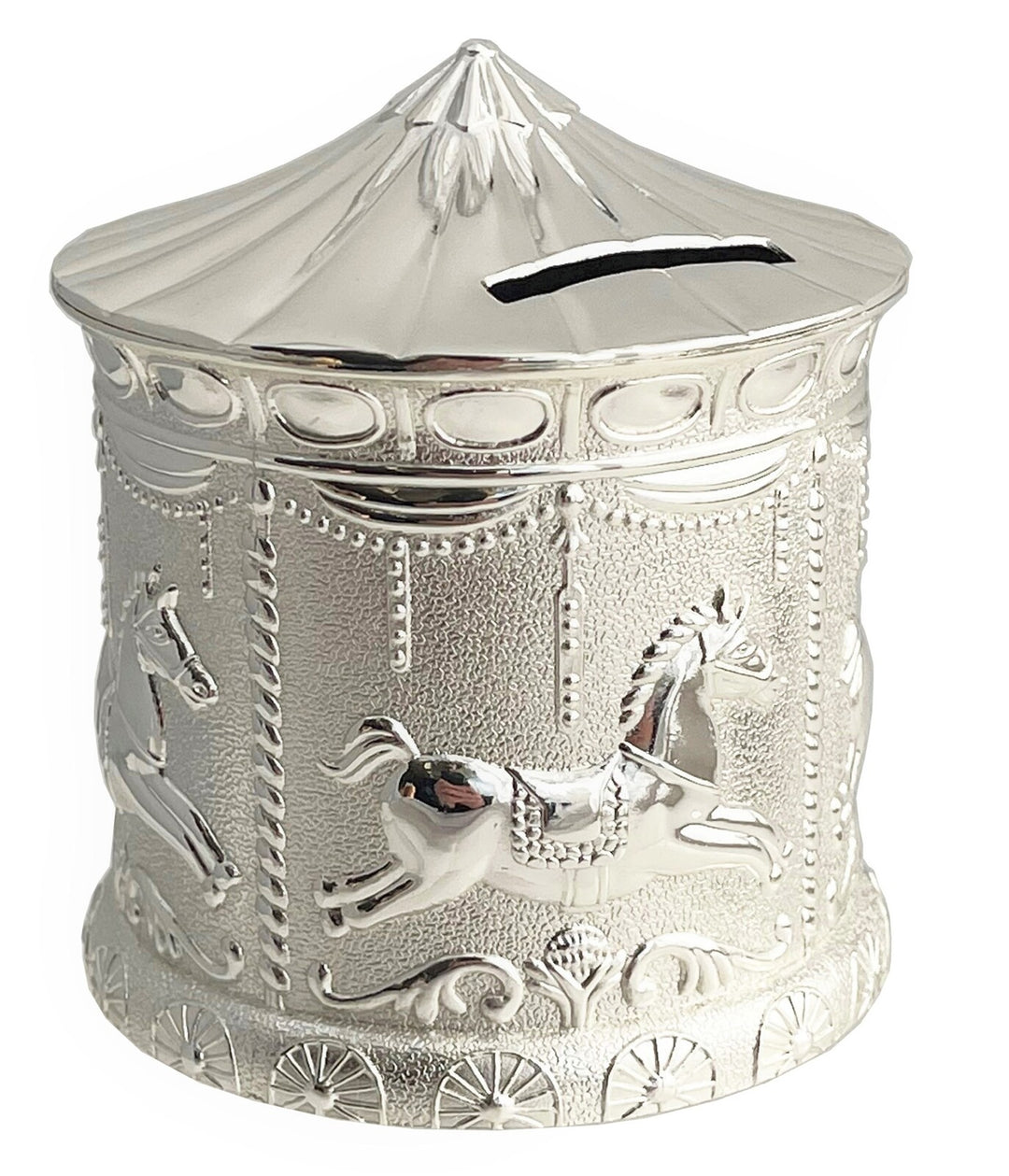 Silver Plated Merry Go Round Money Bank