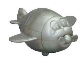 Pewter Plane Money Bank
