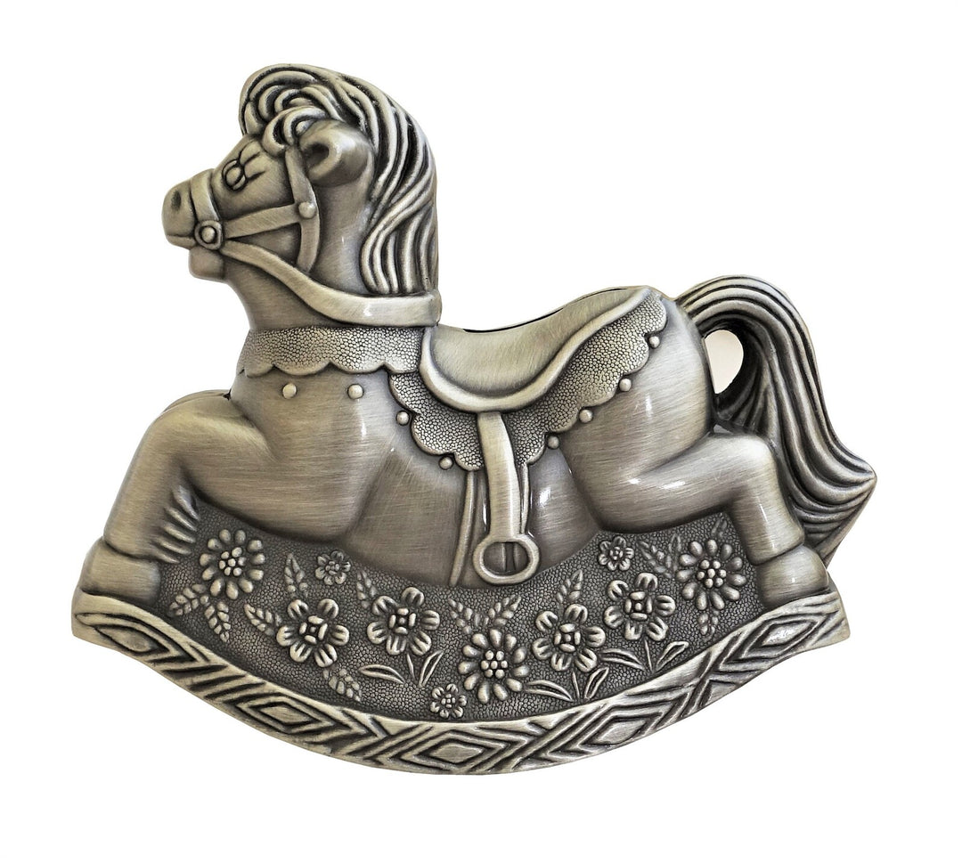 Pewter Rocking Horse Money Box
