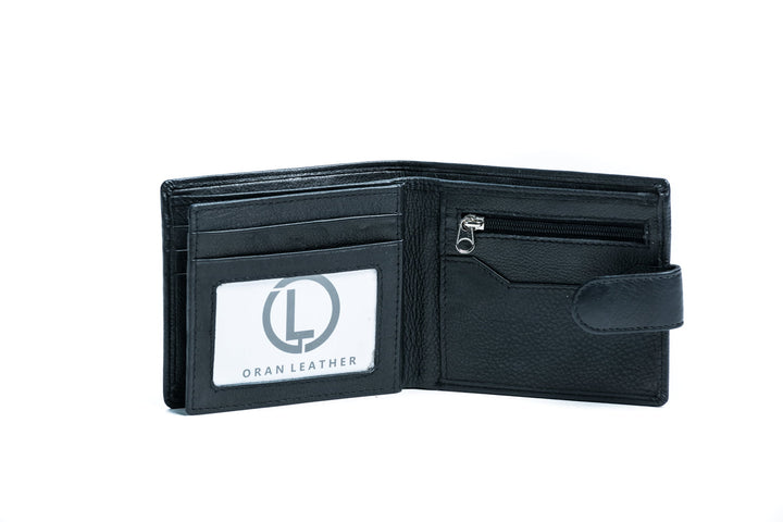 Oran Black Leather Wallet